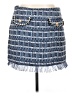 Aqua 100% Polyester Tweed Blue Denim Skirt Size XL - photo 1