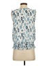 Eclair 100% Polyester Blue Sleeveless Blouse Size S - photo 2