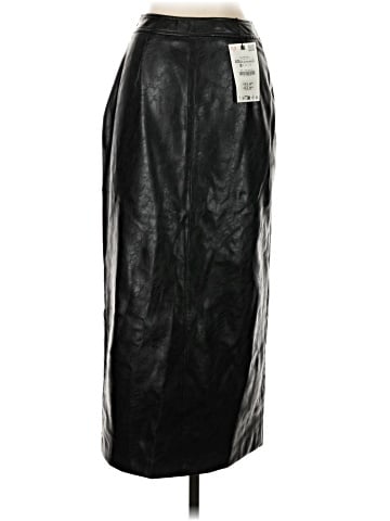 Zara Faux Leather Skirt (view 2)
