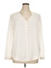 Ann Taylor LOFT 100% Polyester Ivory Long Sleeve Blouse Size XL - photo 1