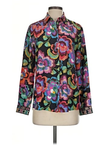 Johnny Was Long Sleeve Silk Top (view 1)