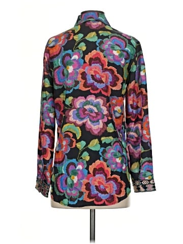 Johnny Was Long Sleeve Silk Top (view 2)