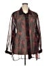 Fashion Bug 100% Polyester Animal Print Black 3/4 Sleeve Blouse Size 28W - photo 1