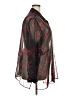 Fashion Bug 100% Polyester Animal Print Black 3/4 Sleeve Blouse Size 28W - photo 4
