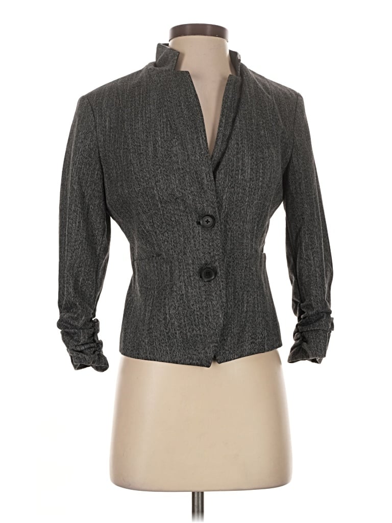 Pre-owned Express Blazer Jacket In Gray