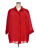 Avenue Red 3/4 Sleeve Button-Down Shirt Size 26 - 28 Plus - photo 1