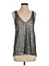 Banana Republic 100% Polyester Silver Sleeveless Blouse Size S - photo 1