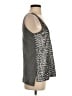 Banana Republic 100% Polyester Silver Sleeveless Blouse Size S - photo 4