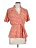Monteau Orange Short Sleeve Blouse Size L - photo 1