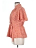 Monteau Orange Short Sleeve Blouse Size L - photo 5