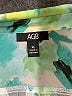 AGB 100% Polyester Print Green 3/4 Sleeve Blouse Size XL - photo 7