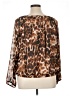 Calvin Klein Animal Print Brown Long Sleeve Blouse Size XL - photo 2