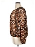 Calvin Klein Animal Print Brown Long Sleeve Blouse Size XL - photo 5