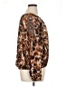 Calvin Klein Animal Print Brown Long Sleeve Blouse Size XL - photo 4