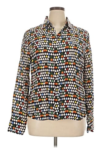 Assorted Brands Long Sleeve Silk Top (view 1)