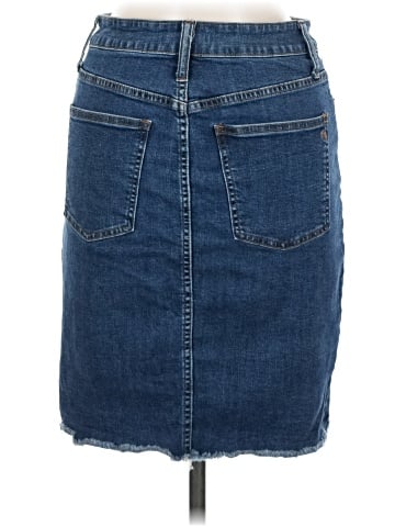Madewell Stretch Denim Pegged Skirt in Bellhaven Wash: Cutout Edition (view 2)