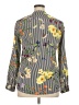Calvin Klein 100% Polyester Print Gray Long Sleeve Blouse Size XL (estimated) - photo 2