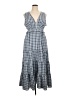 Max Studio Checkered-gingham Blue Casual Dress Size XL - photo 1