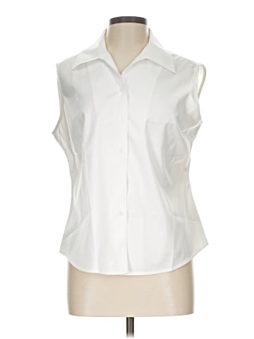 Kasper Sleeveless Button-Down Shirt (view 1)