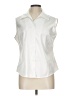 Kasper Ivory Sleeveless Button-Down Shirt Size 12 Petite - photo 1