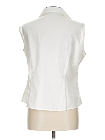 Kasper Sleeveless Button-Down Shirt (view 2)