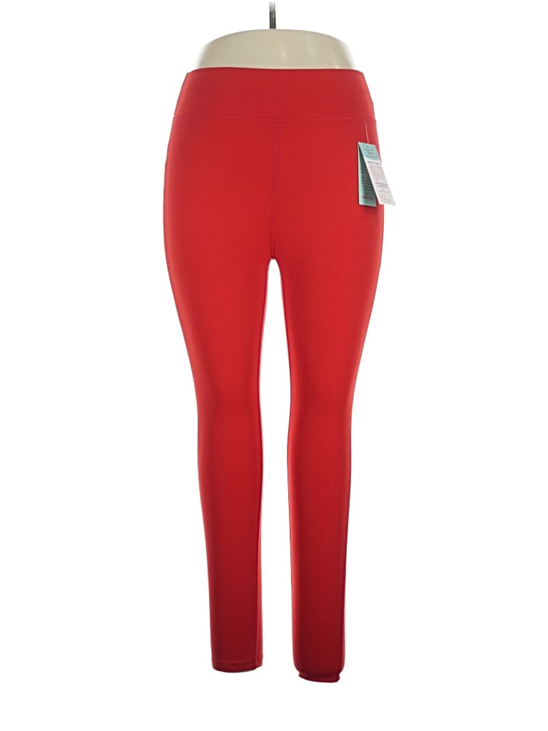 Pre-owned Pop Fit Active Pants In Red