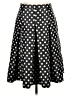 Halogen Polka Dots Black Casual Skirt Size 10 - photo 1