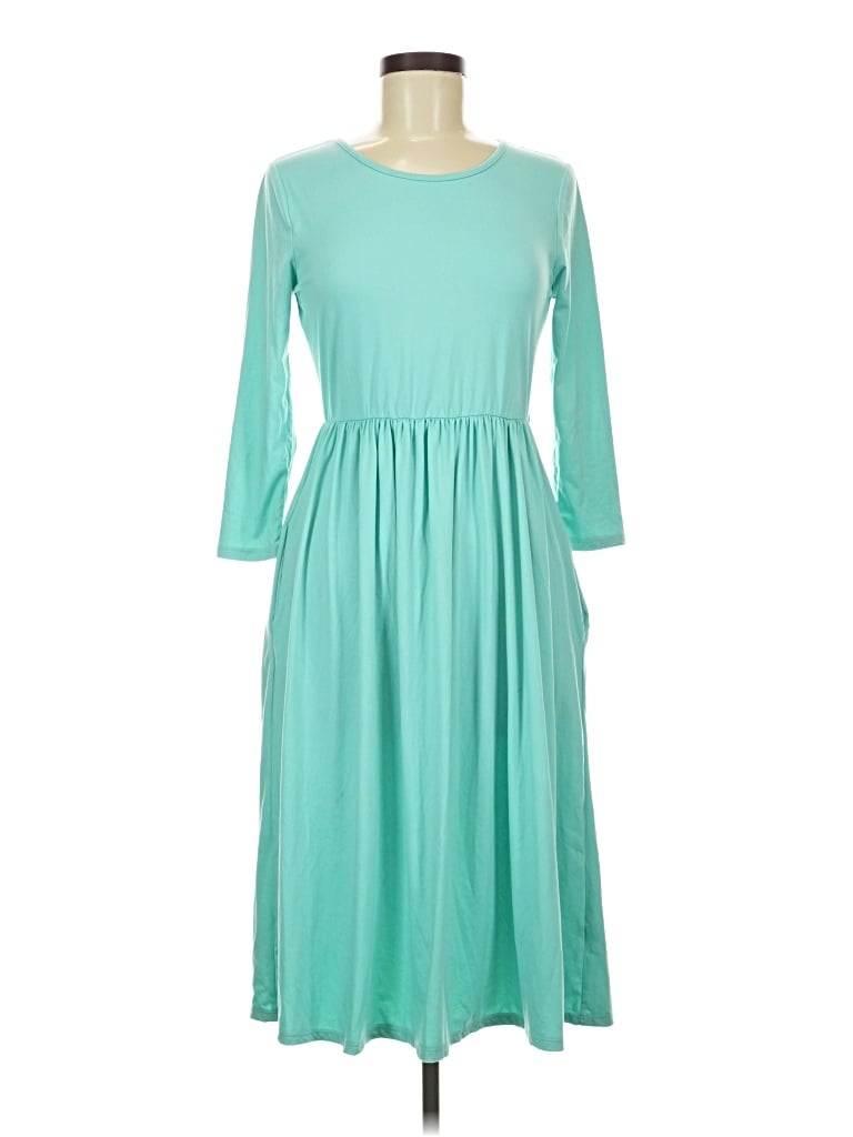 Pre-owned Reborn J Casual Dress In Teal