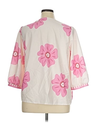 Shein Curve 3/4 Sleeve Blouse (view 2)