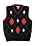 Kitestrings 100% Cotton Argyle Black Sweater Vest Size 7 - photo 1