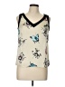 Anne Klein 100% Polyester Ivory Sleeveless Blouse Size 10 - photo 1