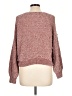 No Comment 100% Polyester Tweed Burgundy Pullover Sweater Size L - photo 2
