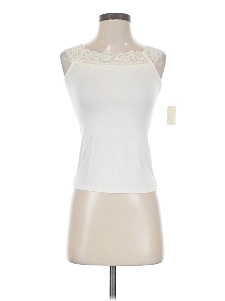 Live Love Dream Aeropostale Sleeveless Top Ivory Halter Neckline Tops