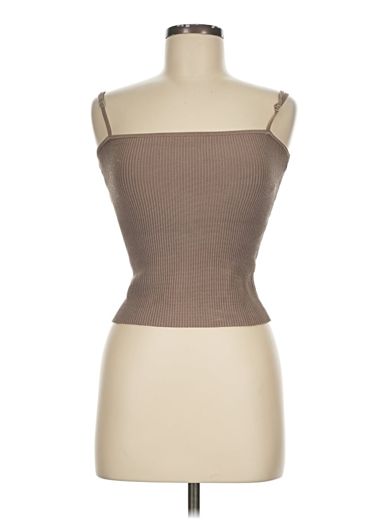 Pre-owned Babaton Tube Top Brown Strapless Neckline Tops