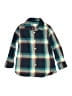 Crewcuts 100% Cotton Plaid Teal Long Sleeve Button-Down Shirt Size 4 - 5 - photo 1