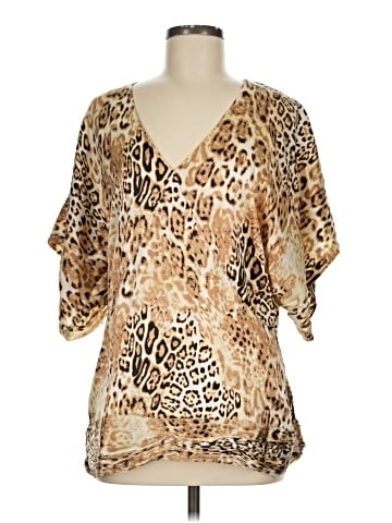 Arden B. Short Sleeve Silk Top (view 1)