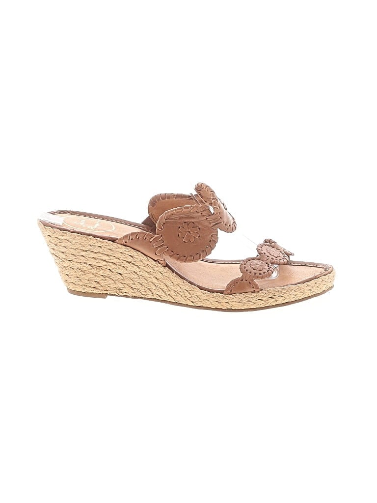 Pre-owned Jack Rogers Wedges In Tan