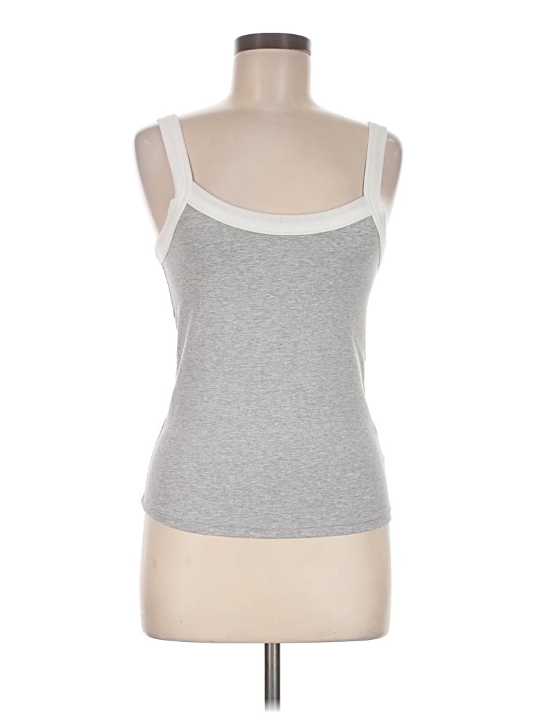 Pre-owned Tna Tank Top Silver Strapless Neckline Tops