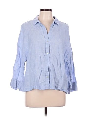 Sigrid Olsen 3/4 Sleeve Button-Down Shirt (view 1)