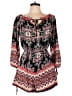 About A Girl Paisley Red Black Romper Size L - photo 1