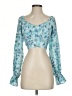 BCBGeneration Tie-dye Marled Blue 3/4 Sleeve Blouse Size S - photo 1