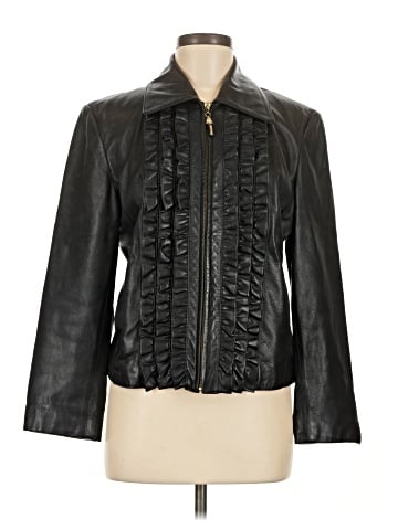 St. John Collection by Marie Gray Leather Jacket (view 1)