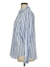 Ann Taylor 100% Polyester Stripes Blue Long Sleeve Blouse Size XL - photo 5