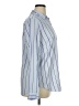 Ann Taylor 100% Polyester Stripes Blue Long Sleeve Blouse Size XL - photo 4