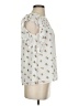 Ann Taylor LOFT 100% Polyester Ivory Sleeveless Blouse Size XS - photo 4