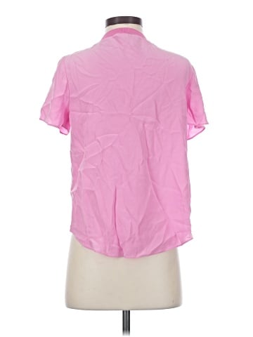 Milly Short Sleeve Silk Top (view 2)