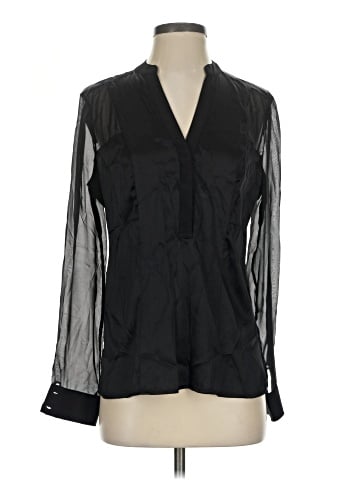 Cache Long Sleeve Silk Top (view 1)