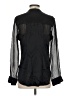 Cache Black Long Sleeve Silk Top Size S - photo 2