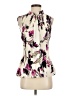 DKNY 100% Polyester Ivory Sleeveless Blouse Size S - photo 1
