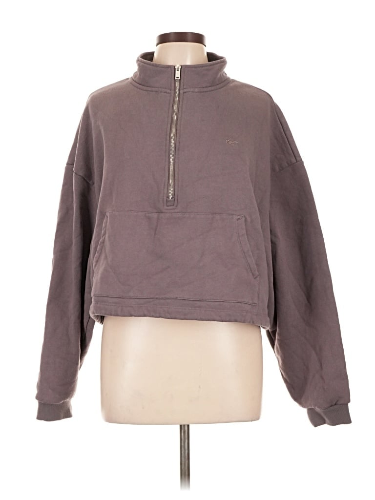 Pre-owned Set Active Sweatshirt In Gray